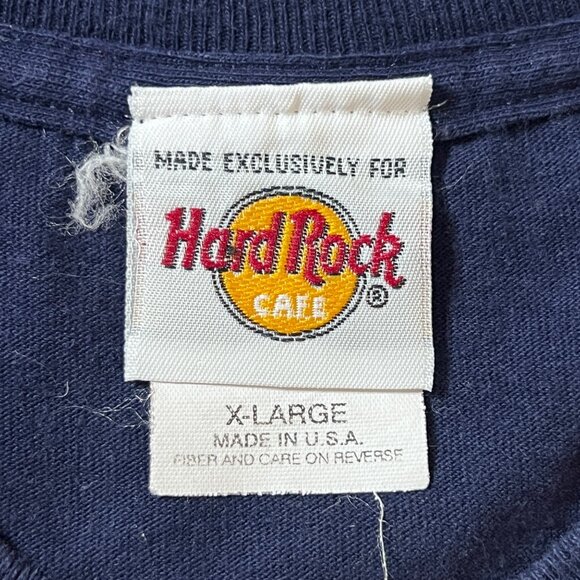 Vintage Hard Rock Cafe New York T-Shirt XL Blue Guitar Love All Made In USA 90s - Picture 6 of 11